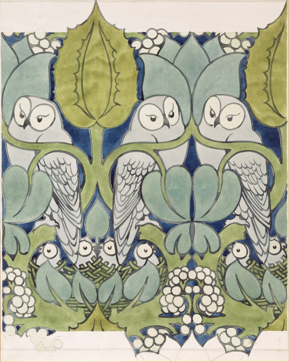 フクロウ、1913年（トイレと紙に鉛筆）